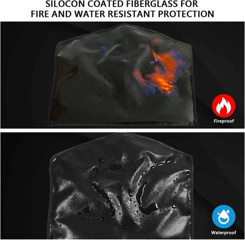 Fireproof Hanger Diversion Safe Bag With Lock Hidden Valuables Concealed Under Clothes showcasing fireproof and waterproof protection