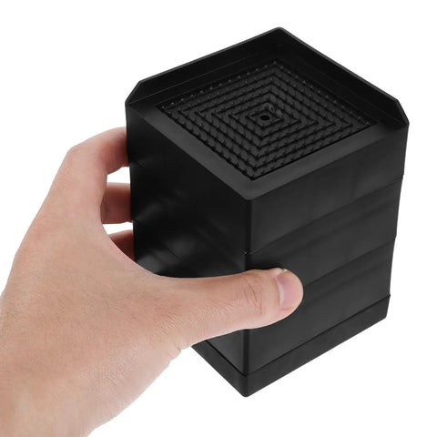 Square Silicone Furniture Leg Pads With Awesome Non Skid Grip Giving Extra Height Boost To Sofa And Chair Legs Keeping Floors Safe
