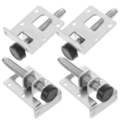 Adjustable Furniture Feet Set Four Pack With Leveling Posts Anti Skid Leg Pads For Tables Chairs Cabinets Heavy Duty Riser Feet To End Wobble