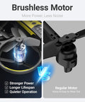 Comparison of brushless and regular motor on Kid Friendly Camera Drone With Built In 4.5 Inch Live Display Controller.