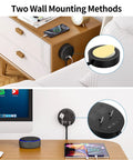 Image showing two wall mounting methods for 2 Prong To 3 Prong Outlet Adapter Power Strip With 180 Degree Rotating Plug.