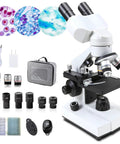 Kid Friendly Classroom Ready Compound Binocular Microscope 40X To 2000X With 30 Prepared Slides For Kids Students And Adults, CX1012