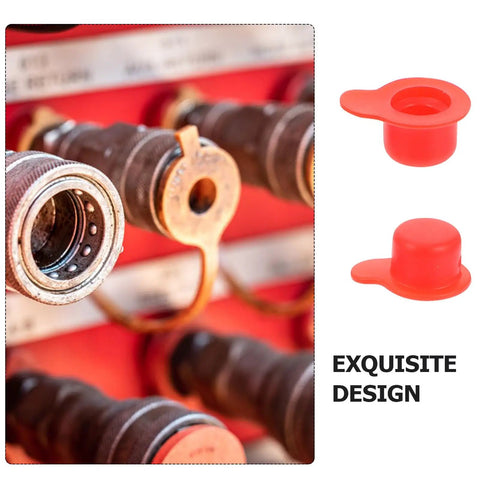 Red PVC Internal Thread Dust Plugs Caps Oil Resistant Rubber Cylinder Hole Plugs For Industrial And Scientific Use 200 Pack