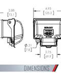 RaynGuard Extra Duty Built Tough Metal Weatherproof In-Use Outlet Cover for Outdoor 1-Gang Gray dimensions diagram