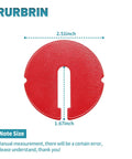 Red aluminum table insert, 2.5 inches diameter for 14 inch band saws and 24 inch scroll saws, stable cut, pack of 2.