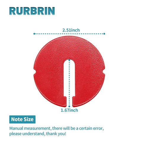 Red aluminum table insert, 2.5 inches diameter for 14 inch band saws and 24 inch scroll saws, stable cut, pack of 2.