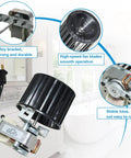 Upgraded Replacement Fan Blower Assembly For Bathroom Bulb Heaters That Fits Like A Pro In Your Bathroom And Works With 162E G J K L M And 164E G J K L M Replaces Part Numbers 97009796 97009758 97009796B showing alloy bracket and fan blades.