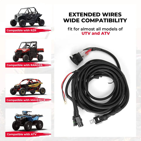 Upgraded Fan Override Switch Kit with Relay and LED Rocker Switch for Safer Engine Cooling Heat Resistant Wiring