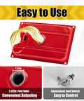 5 Gallon Portable Gas Tank for Generators and Outdoor Power Gear, red fuel canister details with easy access cap and accessories