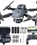 4K UHD GPS Drone With Camera For Adults And Newbies, 90 Minute Flight Time With Three Batteries, Auto Return, Brushless Motors