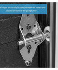 Silver Rotating Concealed Door Hinges Set Two Piece Beefy Heavy Duty Exterior Spring Loaded Cabinet Hinge with mounting bolts