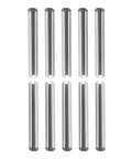 Front view of Slotted Spring Pin 3mm x 35mm 50 Pack 304 Stainless Steel Roll Dowel Pin Silver for Home Projects Quick Fastening Durable Corrosion Resistant