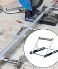 Tough As Nails Adjustable Cutting Machine Support Stand Made From Heavy Duty Stainless Steel with foldable arm for table saw.