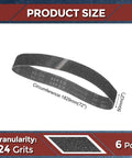 Badass 2X72 Sanding Belts 24 Grit Silicon Carbide 6 Pack Heavy Duty Overlap Design belt size 2x72 inch for smooth grinding.