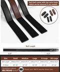 Buckleless Leather Belt For Men With Hook And Loop Closure 1.5 Inch Scratch Proof Mechanic Belt size and length guide