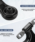 12-piece front lower control arm suspension kit with ball joints, black-coated metal components