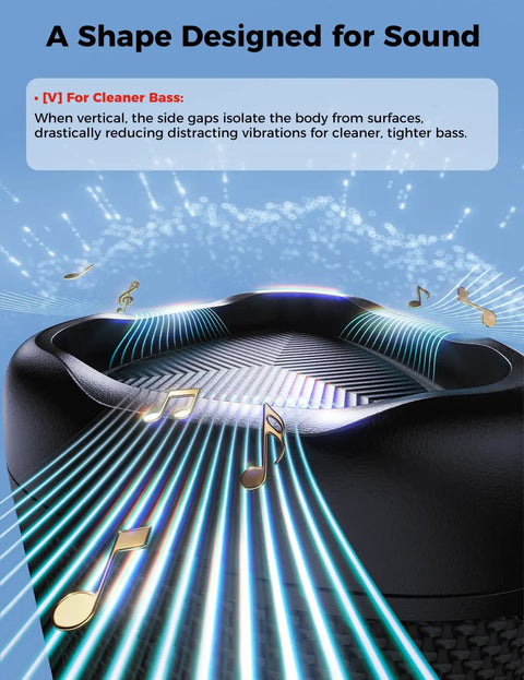 Beast Bluetooth Speaker Portable Wireless IPX5 Waterproof With 20 Hour Playtime And TWS Pairing BT5.3 design emphasis