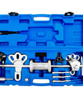 Slide Hammer Puller Set 19 Piece With Front Wheel Hub Bearing Remover And Rear Wheel Axle Hub Dent Shaft Tool Kit open case view
