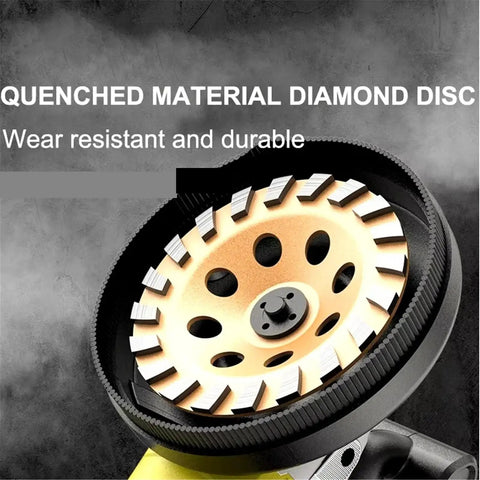 Quenched material diamond disc for Heavy Duty Wall Grinder And Floor Concrete Polisher Angle Machine with 3800W copper motor.