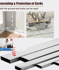 Hide Cords Like A Pro With Stainless Steel Cable Hider Box For Wall And Floor Mount, Decorative Corner Strips in office setup