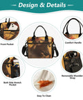 Skeleton Cowboy Desert Large Cooler Bag Insulated Lunch Tote Portable Outdoors Leakproof Lunch Box for Women Fits 18 Cans