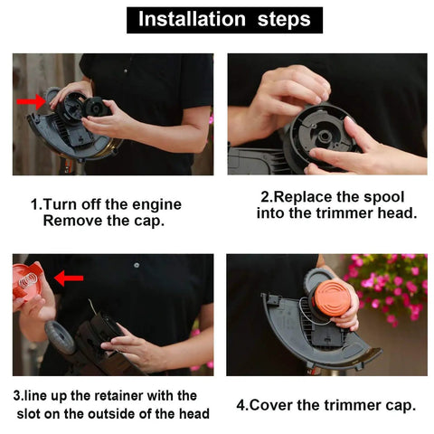 AF-100 Compatible Trimmer Spool Refill 30 Ft 0.065 Inch Line installation steps for Black And Decker models