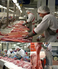 Butcher wearing Chainmail Meat Apron For Butchers Anti Cut Protective Bib With Adjustable Straps Stainless Steel 316 Mesh Shield.