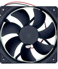 Front view of Beefy 12V Brushless Ice Maker Fan 120 By 120 By 25 mm 0 35 Amp 2 Wire DC Cooling Fan for ice machines.