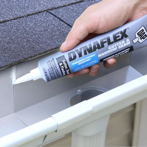 Dynaflex Gutter And Narrow Seam Advanced Elastomeric Waterproof Sealant White 4.5 Oz Works Like A Champ On Gutters Downspouts Joints Flashings And Ducts With Strong Multi Surface Adhesion And Flexible Weatherproofing