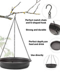 Hanging Bird Bath And Feeder Tray For Outdoors Garden Patio Decor Easy To Hang No Tools Needed Water And Seed Platform
