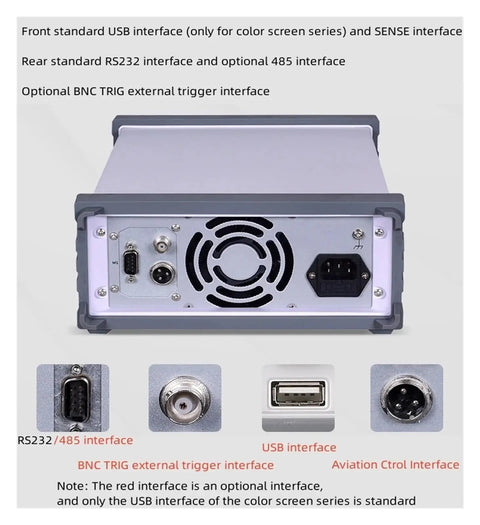 Six-Digit Display Lab Grade Adjustable DC Power Supply 30V 10A With RS232 RS485 USB For Mobile Phone Repair, rear ports