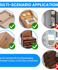 Multi-scenario applications for 24 Pack Mini Antique Bronze Hinges 13x12mm 180 Degree Rotation With 96 Mounting Nails