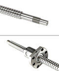 Ball Screw CNC Linear Drive Kit SFU1605 RM1605 16mm 1200mm With Metal Deflector Nut BK BF12 End Supports Shown in Close-Up
