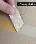 Peeling back Tan Duct Tape 1 Inch By 60 Yards Heavy Duty Waterproof No Residue Tear By Hand 9 Mil Industrial Grade Strong Tape