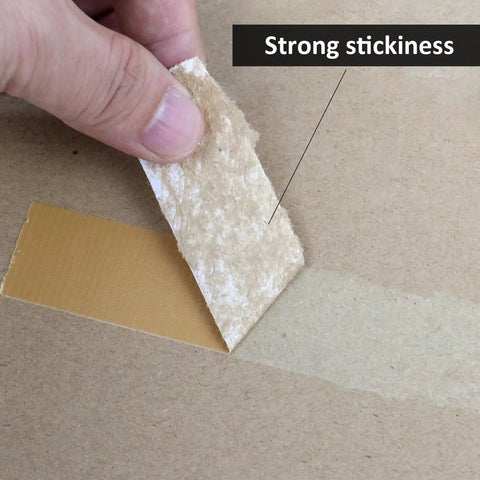 Peeling back Tan Duct Tape 1 Inch By 60 Yards Heavy Duty Waterproof No Residue Tear By Hand 9 Mil Industrial Grade Strong Tape