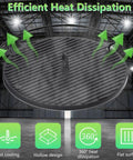 UFO High Bay LED Light 500W 50000LM Daylight 6000K 6500K IP65 Waterproof heat dissipation feature in a warehouse setting.