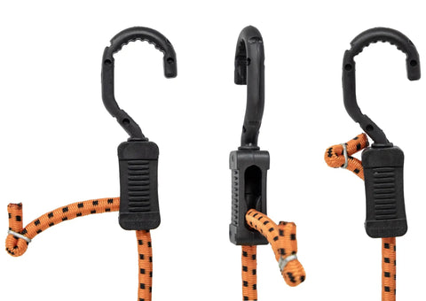 All-Purpose Adjustable Bungee Cords With Hooks 24 Inch Orange and Black 10 Count Dial In The Tension And Length From 24 Inches To 10 Inches For Securing Straps Cords Tarps And More