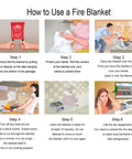 Instructions on using Must Have Fire Blanket Kit For Home And Kitchen Two Pack Grab And Go 3.3 By 3.3 Feet Fiberglass Flame Retardant Safety Gear