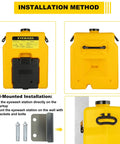 Portable Eyewash Station Emergency OSHA Approved Wall Mounted Eye Wash First Aid 14 Gallon Eye Irrigation Equipment For Quick Eye Flushes And Spill Response installation steps and components.