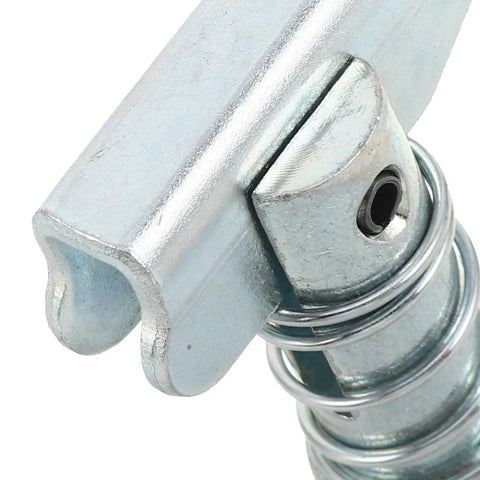 Heavy Duty 3 Ton Forklift Positioning Pins With Big Base And Thickened Body For Industrial Trucks close-up view of spring loaded mechanism