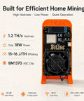 Compact Bitcoin Miner With Open Source SHA256 BM1370 ASIC 1.2TH/s Default And 1.4TH/s High Power Solo BTC Mining For Home Setup