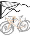 Wall Mounted Double Bike Rack Foldable For Two Bikes Space Saving Indoor Garage Storage Solution With Low Lift Access And Easy Cleaning For Home Garage Use Easy Install Holds Two Bikes Securely Horizontal Mount