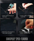 Cracks Gone Glass Repair Kit For Windshields And Screens Fast And Easy Fix For Chips And Cracks step-by-step usage guide
