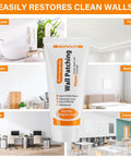Drywall Repair Kit 2 Pack With Scrapers And Protective Gloves Odorless No Mess Quick Patch For Holes And Cracks In Home Walls