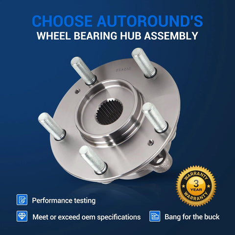 Front Or Rear Wheel Hub Bearing Assembly For Hyundai And Kia 2017-2023 Elantra Forte Kona Ioniq Niro Seltos Veloster 5 Lug With ABS 2 Pack Easy Install Durable OEM-Grade Wheel Hub Replacement
