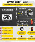 Control panel of Pro Grade Stud Welder Dent Repair Kit With 1.8KW Spot Welder Auto Or Manual Welding And 7 Adjustable Modes