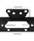 14 Pack Non Mortise Door Hinges Stainless Steel 4 By 3 Inches Black Finish Silent Movement Brushed Surface with measurements