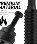 Heavy Duty Carbon Steel Power Steering Pump Pulley Removal Tool Set showing heat-treated threads and black finish for durability.