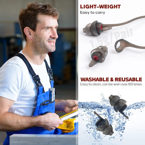 High Fidelity Concert Earplugs For Musicians And DJs On Gigs, lightweight and reusable design