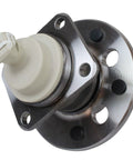 Close-up of Rear Wheel Bearing Hub Assembly 512150 With ABS, 5 Lug for GM vehicles. Metal hub with integrated ABS sensor.